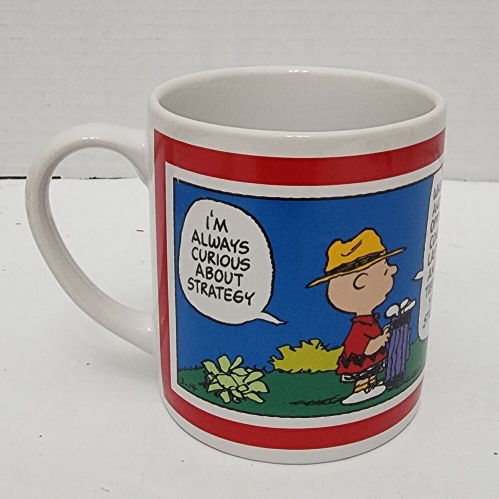 UFS Golf Gift & Gallery Coffee Mug Peanuts Snoopy Charlie Brown Golf Cup 1998